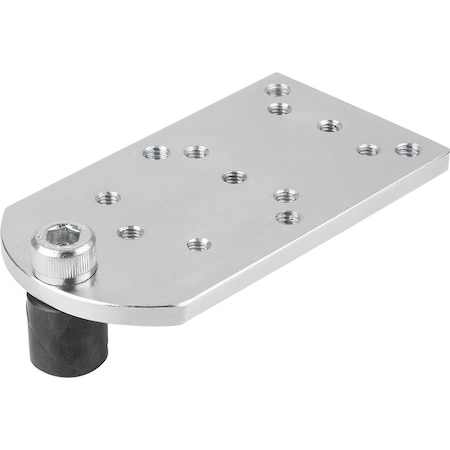 Kipp Clamping Pin W Adapter Plate D=16, L=96, B=52 Form:C, Steel Blk Oxidized, Comp:Steel Blk Oxidized K1506.0216
